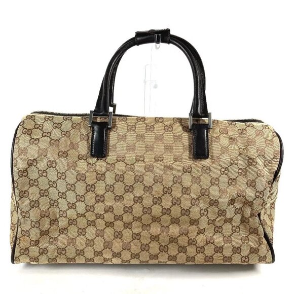 Auth GUCCI 012・0383・06 Shoulder Bag Bag GG Duffle Bag GGCanvas/Leather Beige... - Picture 16 of 16